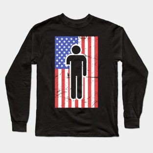 Ameircan Amputated Missing Arm Amputee Gift Long Sleeve T-Shirt